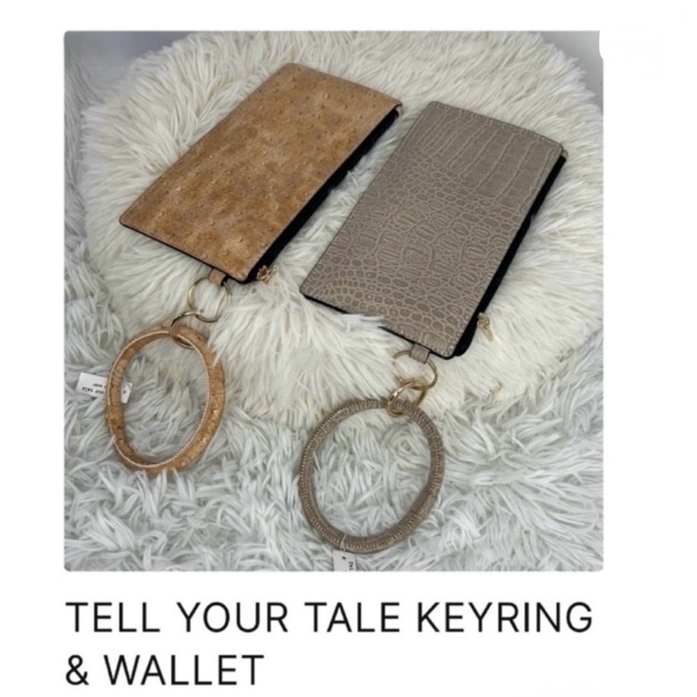 Tell Your Tale Wristlet Rainbow 🌈 Keychain Key Ring Bangle Wallet Purse NWT - Picture 3 of 4